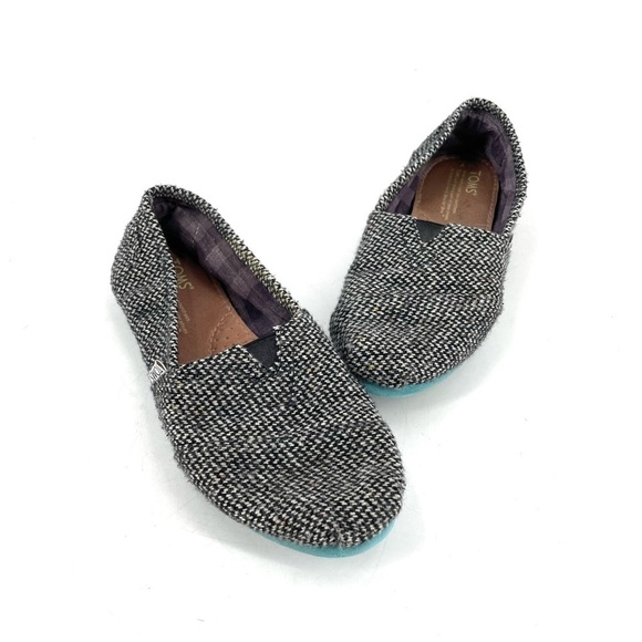TOMS Classic Slip On Tweed Flats - Picture 1 of 5